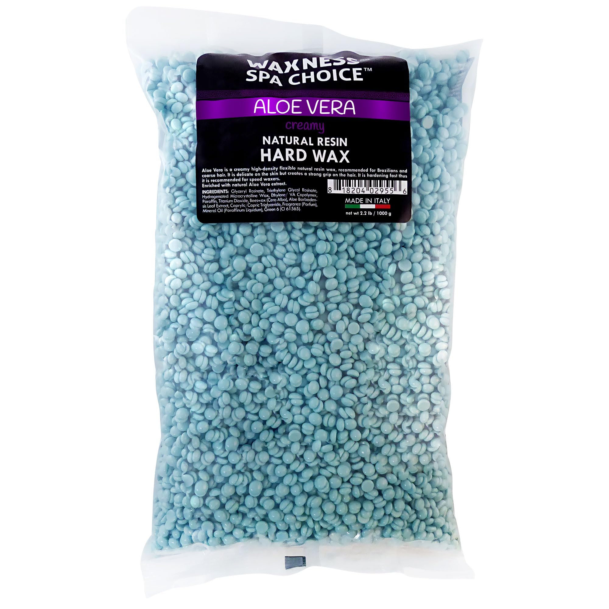 Waxness Spa Choice Aloe Vera Hard Wax Beads 2.2 lb / 1 kg