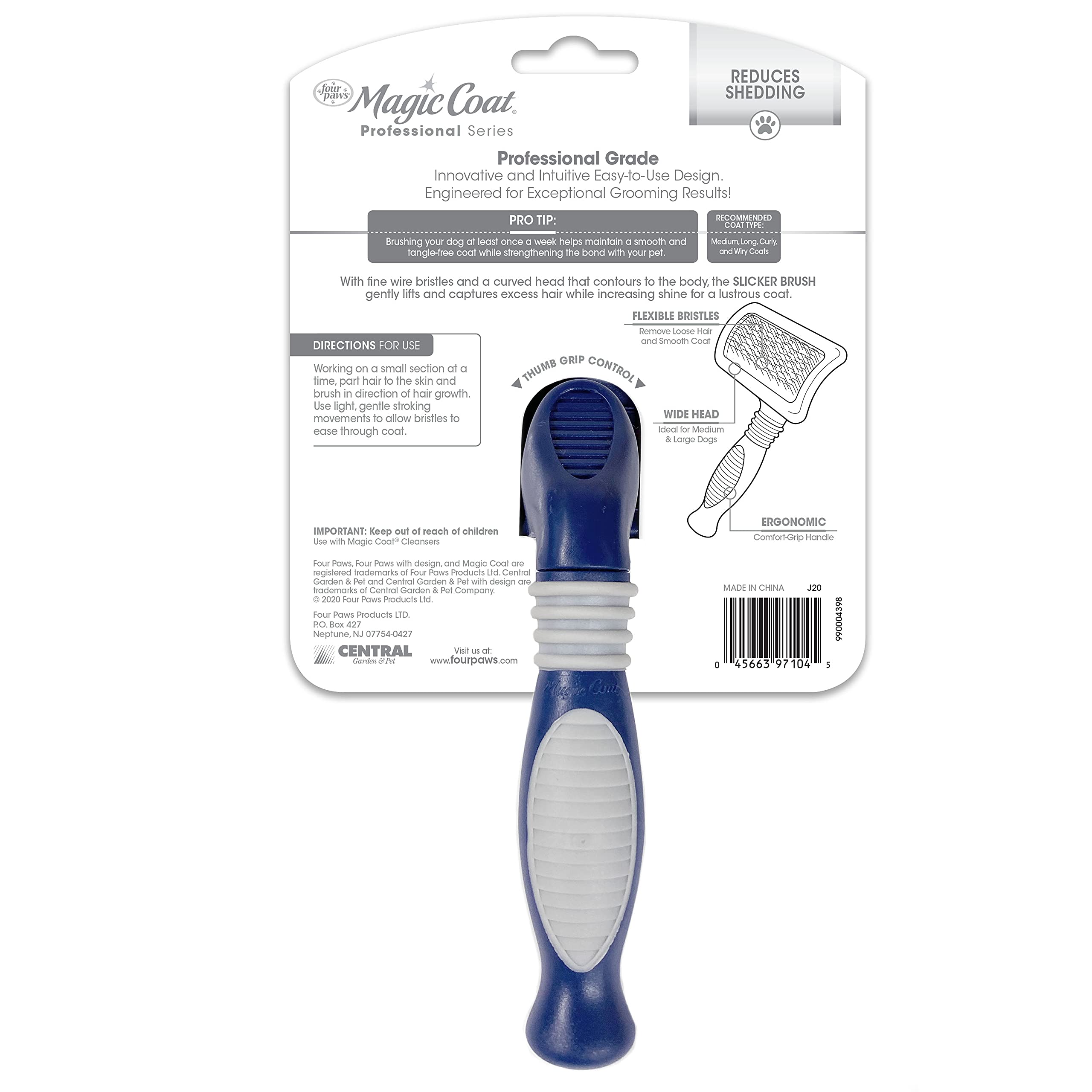 Four Paws Magic Coat - Cepillo Mediano para Perros
