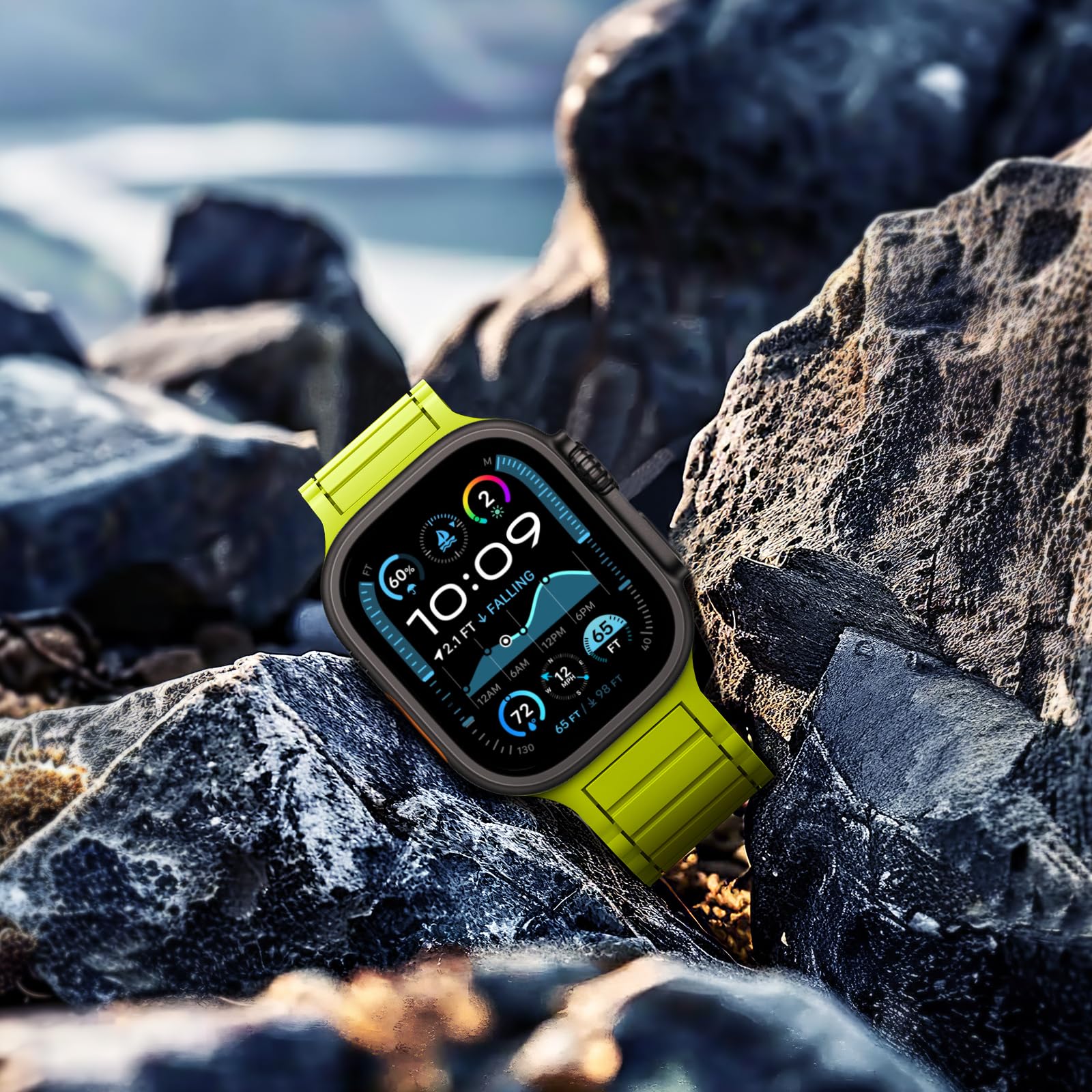 THWALK Solo Loop - Correa deportiva de silicona compatible con Apple Watch Ultra 3/2/1 de 49 mm, Series 11/10 46/42 mm, 9/8/7 45/41 mm, SE 6/5/4 44/40 mm, 3/2/1 42/38 mm