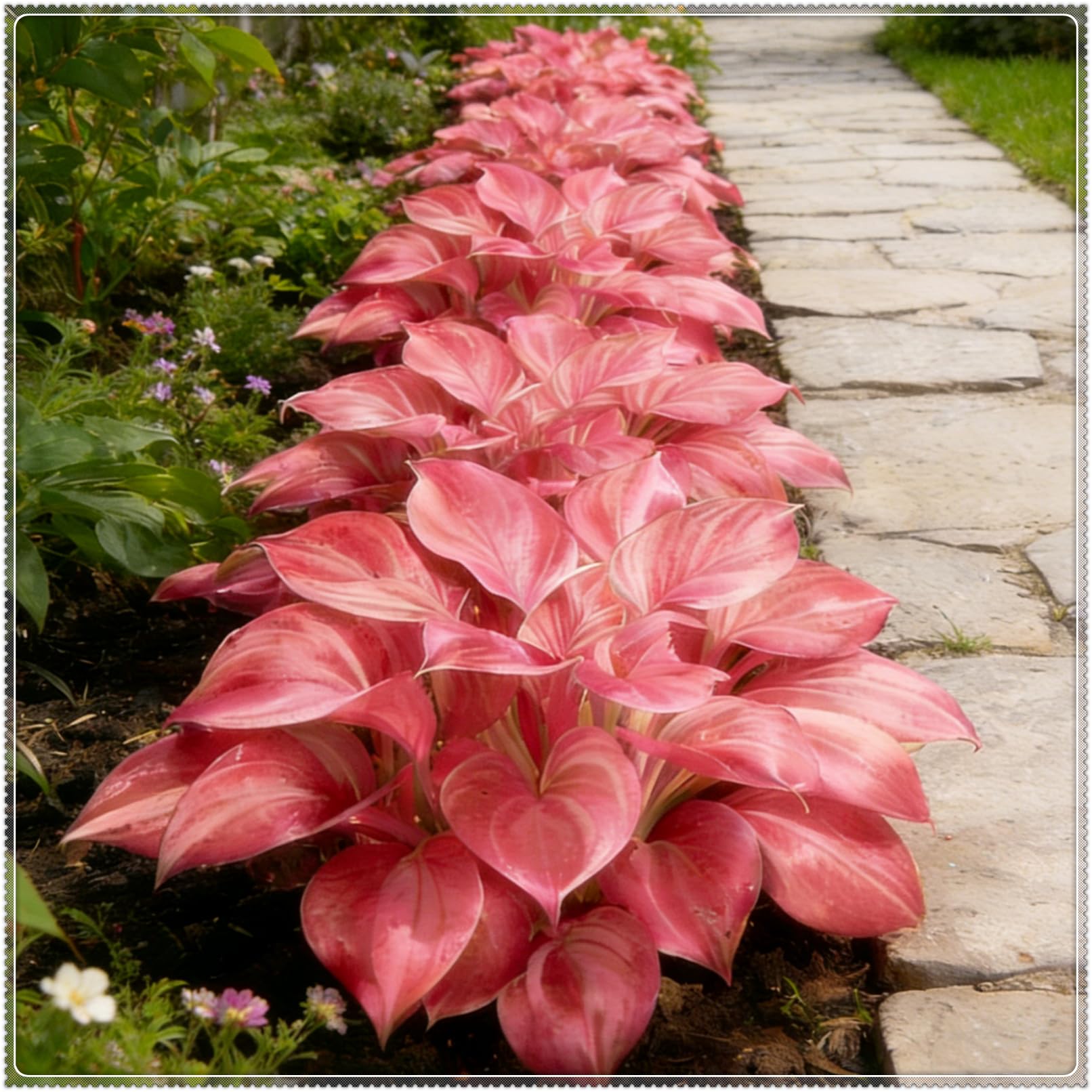 Rare Heart Hosta Bulbs, Outdoor Plants for Gardens, and Borders - Easy to Grow Flowering Perennials, Excellent Display-6 Bulbs-E