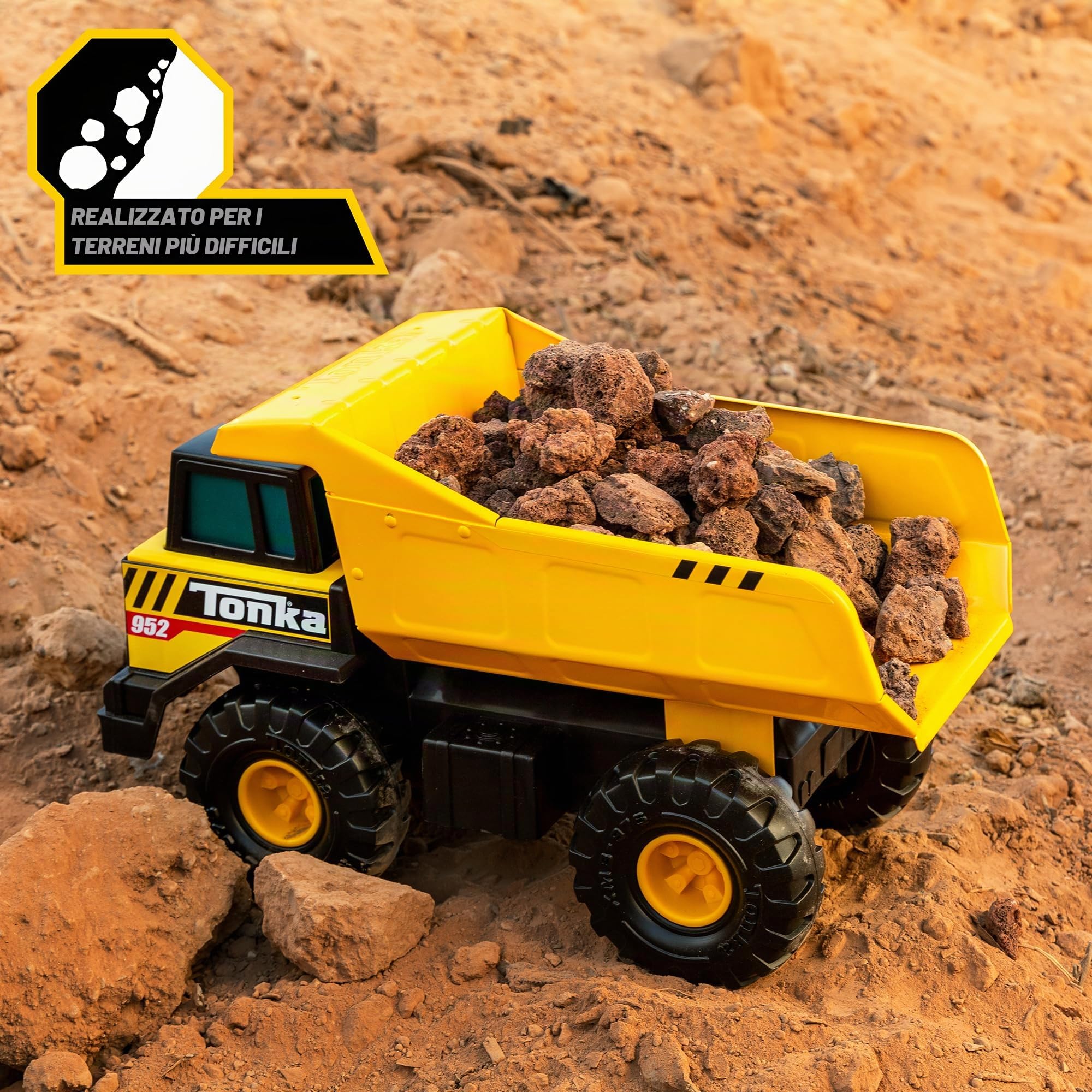Steel Classics Grande camion ribaltabile, Tonka, giocattolo da costruzione, veicoli giocattolo per giochi creativi, grande autocarro ribaltabile, regalo per bambini e bambine dai 3 anni in su