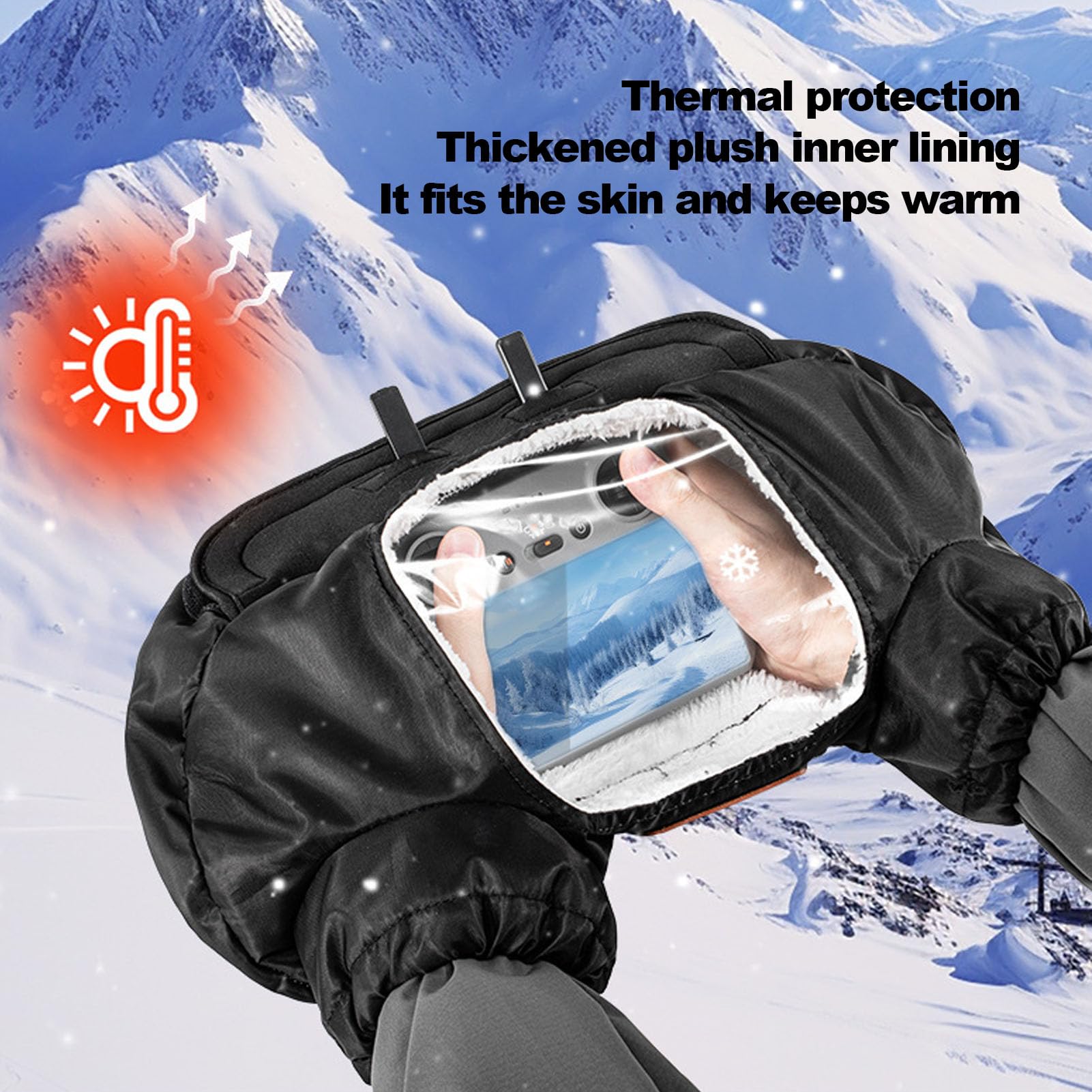 Drone Operator Glove, Clear Display FPV Transmitter Remote Control Windproof Anti Fog Protective Cover Transmitter Handwear - Image 2