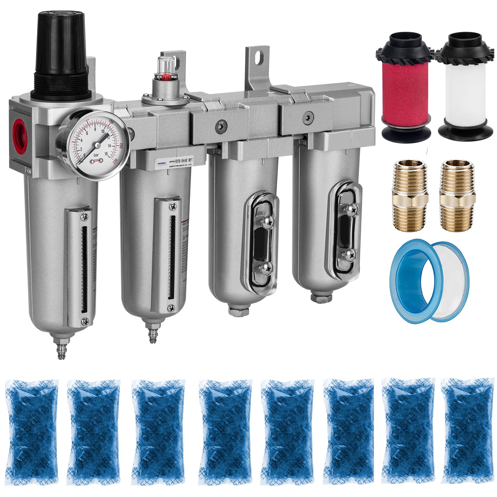 NANPU Air Compressor Filter Dryer Regulator - 175 PSI -10 NANPU Air Compressor Filter Dryer Regulator - 175 PSI -10