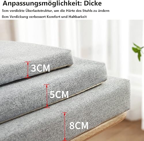 Miniatura 5 de Cojín de banco de tamaño personalizado, cojín de asiento largo para silla al aire libre, interior, jardín, columpio, almohadilla de asiento