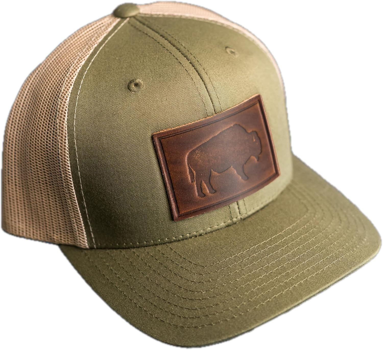 Ox & Pine Bison Stamp Leather Patch Trucker Hat