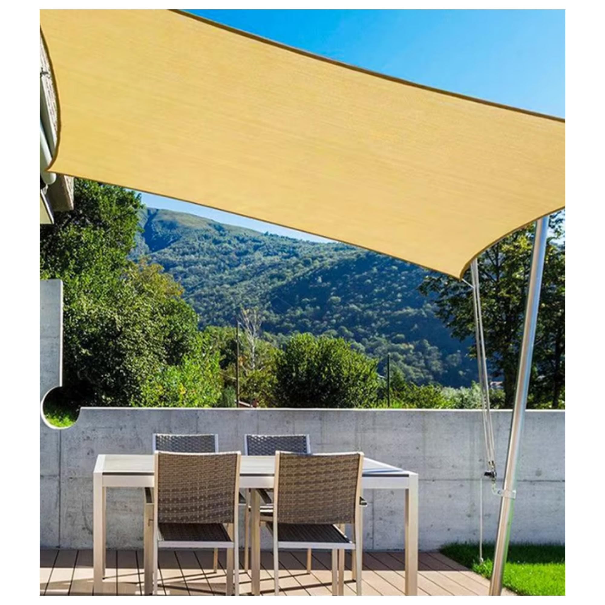 Tissu d'ombrage de jardin avec pare-soleil polyvalent de piscine