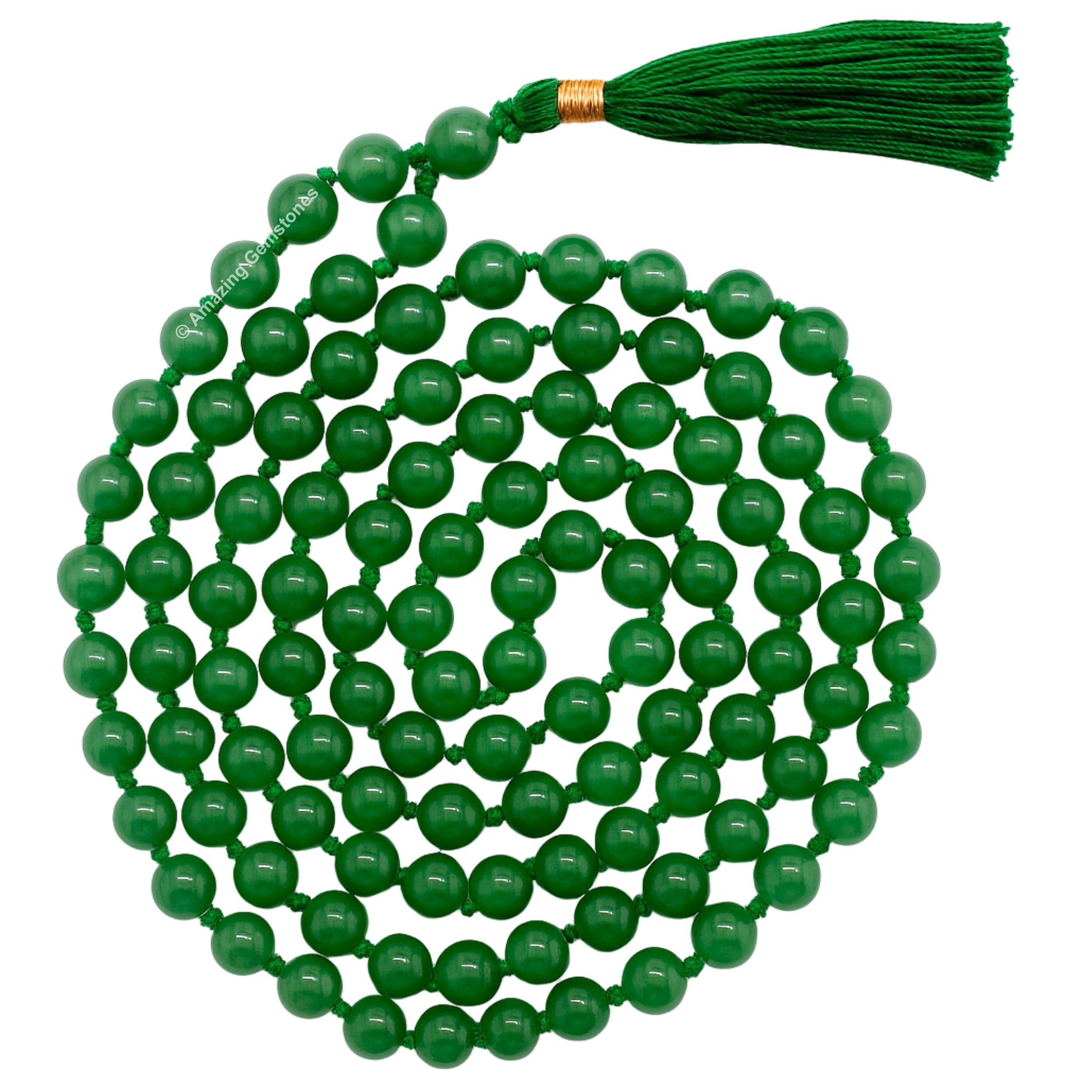 Amazing Gemstone Japa Mala 108 Prayer Beads Necklace and Wrist Mala Bracelet for Meditation