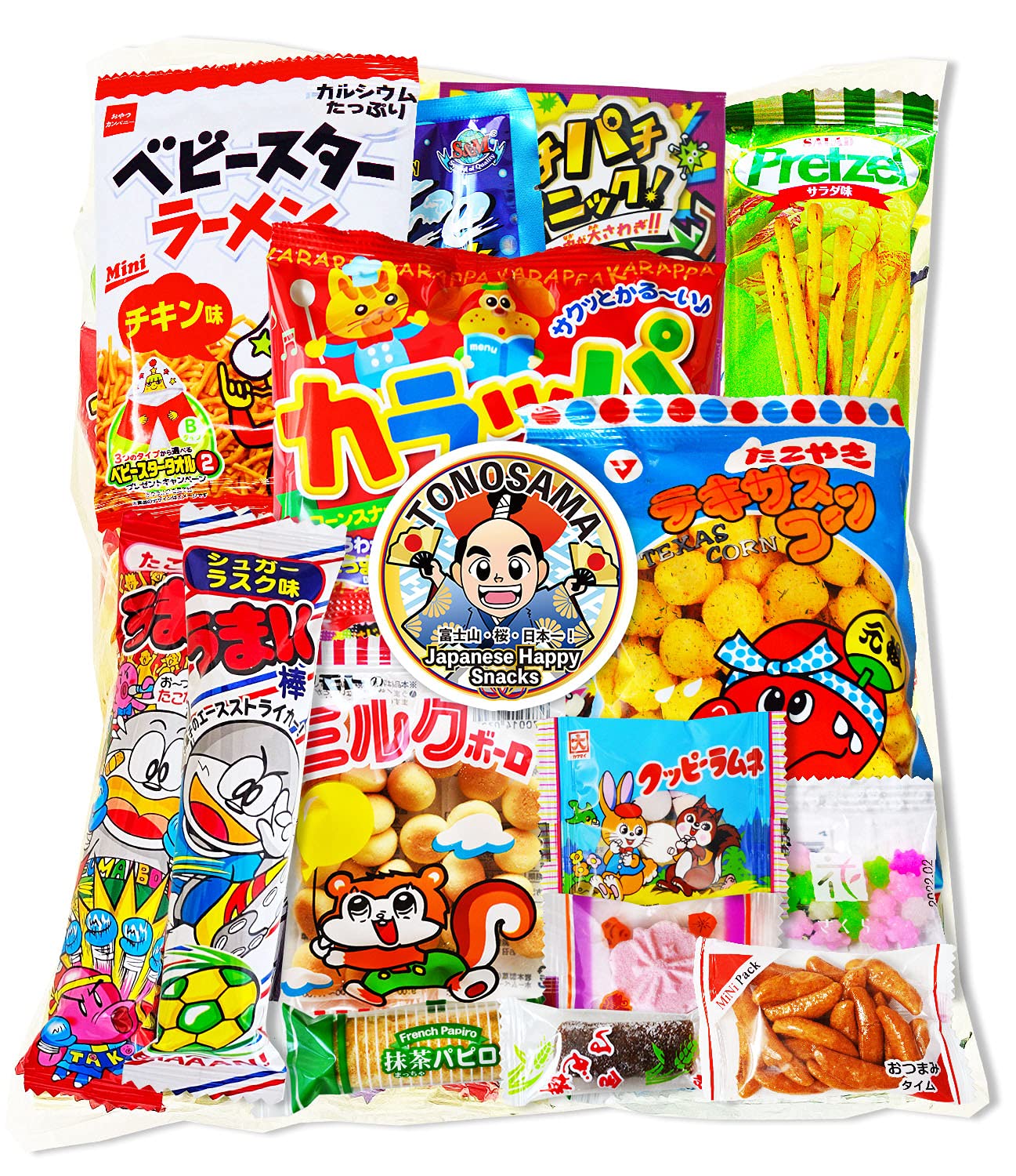 Japanese Candy Assortment 22pcs Full Of Dagashi TONOSAMA CANDY japanese-candy-assortment-22pcs-full-of-dagashi-tonosama-candy