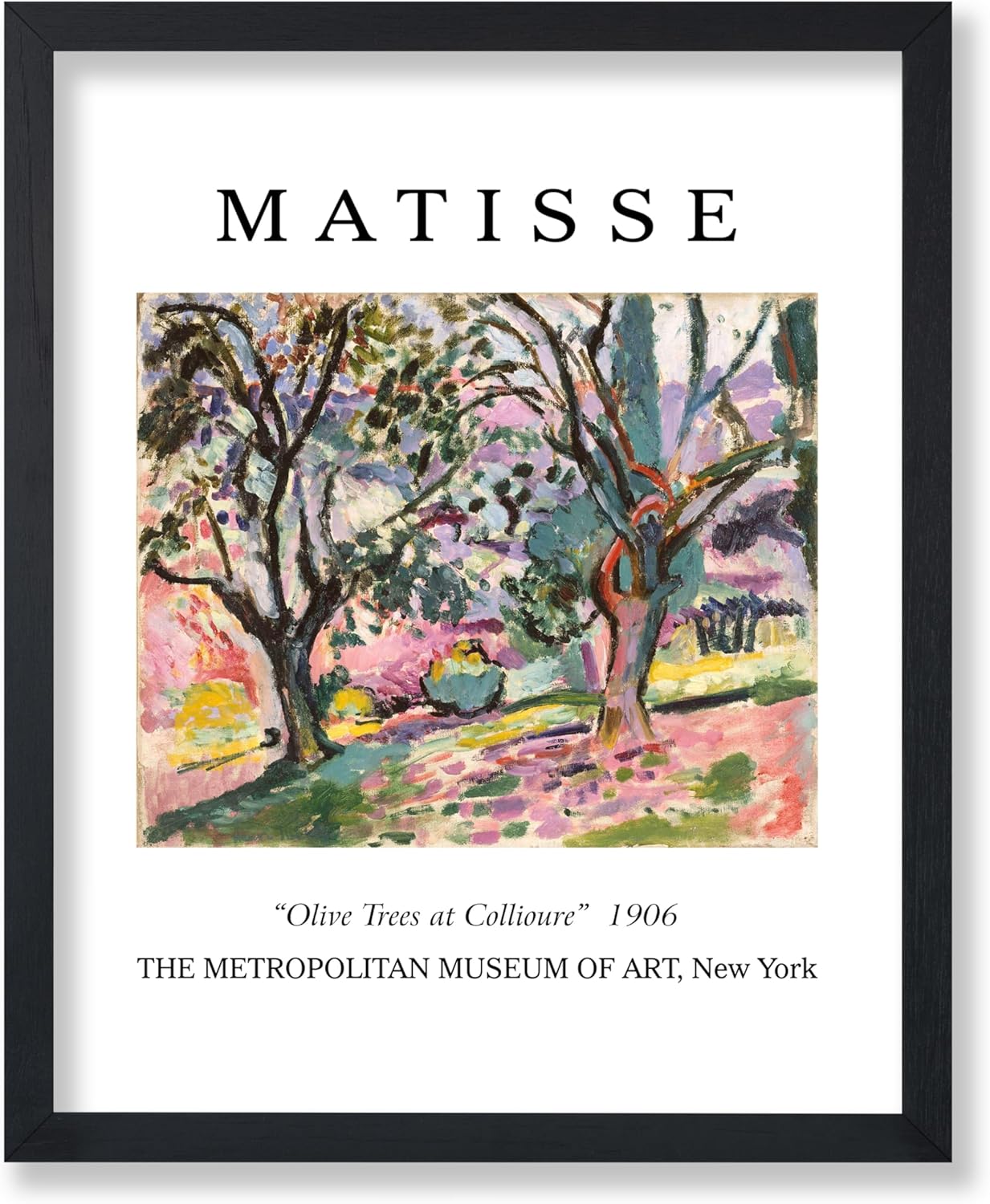 Poster Master Vintage Henri Matisse Poster - Retro Olive Trees at Collioure Print - Fauvism Art - Gift for Men & Women - Landscape Decor for Office, Living Room or Bedroom - 16x20 UNFRAMED Wall Art