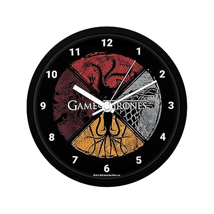 MCSID RAZZ- Game of Thrones Circular (with Numbers) Wall Clock Officially Licensed by HBO,USA