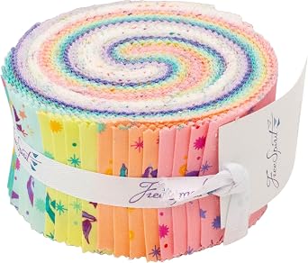 Tula Pink Saturday Stash Fairy Dust Design Roll 40 2.5-inch Strips Jelly Roll FreeSpirit Fabrics