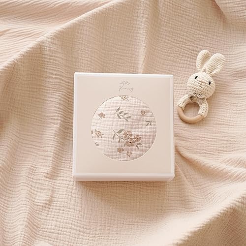 Miniatura 5 de Konssy Paquete de 2 cubiertas de muselina para lactancia materna con aro rígido, 100% algodón, ligero y transpirable, ajustable y cómodo