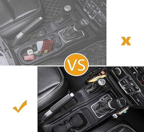Miniatura 4 de JWWY - Bandeja para palanca de cambios para Jeep Wrangler JL JLU y Gladiator JT 2018-2021, caja de almacenamiento para palanca de cambios,