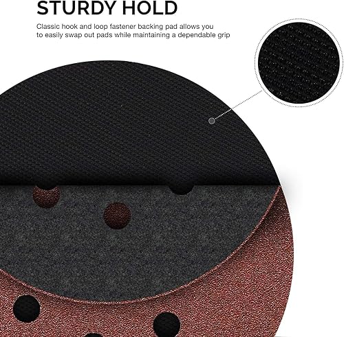 Miniatura 4 de Neiko 30267A Almohadilla de respaldo de PU con borde flexible de gancho y bucle para lijadora pulidora amortiguadora DA, 6 pulgadas por 516