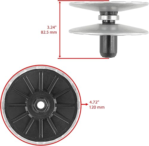 Miniatura 2 de Caltric Kit de polea variador de transmisión secundaria compatible con John Deere D105  E100  X105  X106  MIA12482