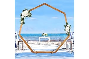 Loninak 7.2ft Rustic Wooden Wedding Arch