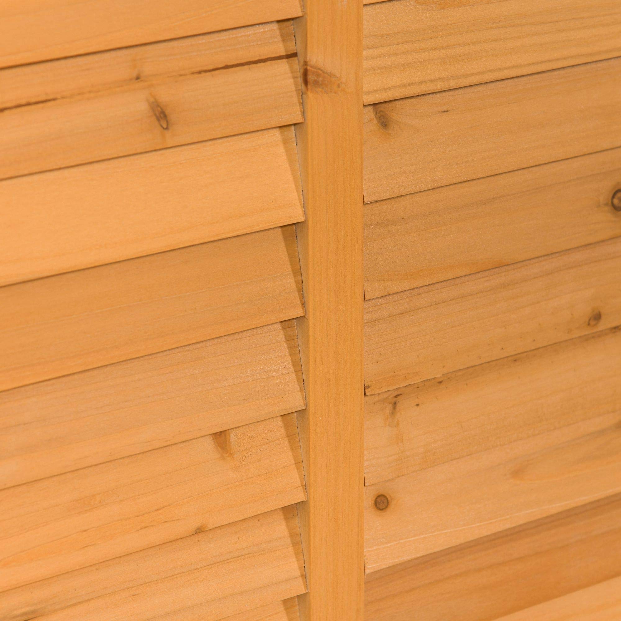 Outsunny Gartenbox, Kissenbox, Aufbewahrungsbox, Aufbewahrungsbox, Gartentruhe, wetterbeständig, Massivholz, 127 x 56 x 60 cm Gelb