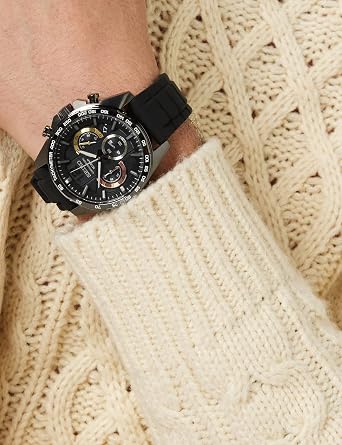 Seiko Men's Watch Quartz Stainless Steel Silicone Band