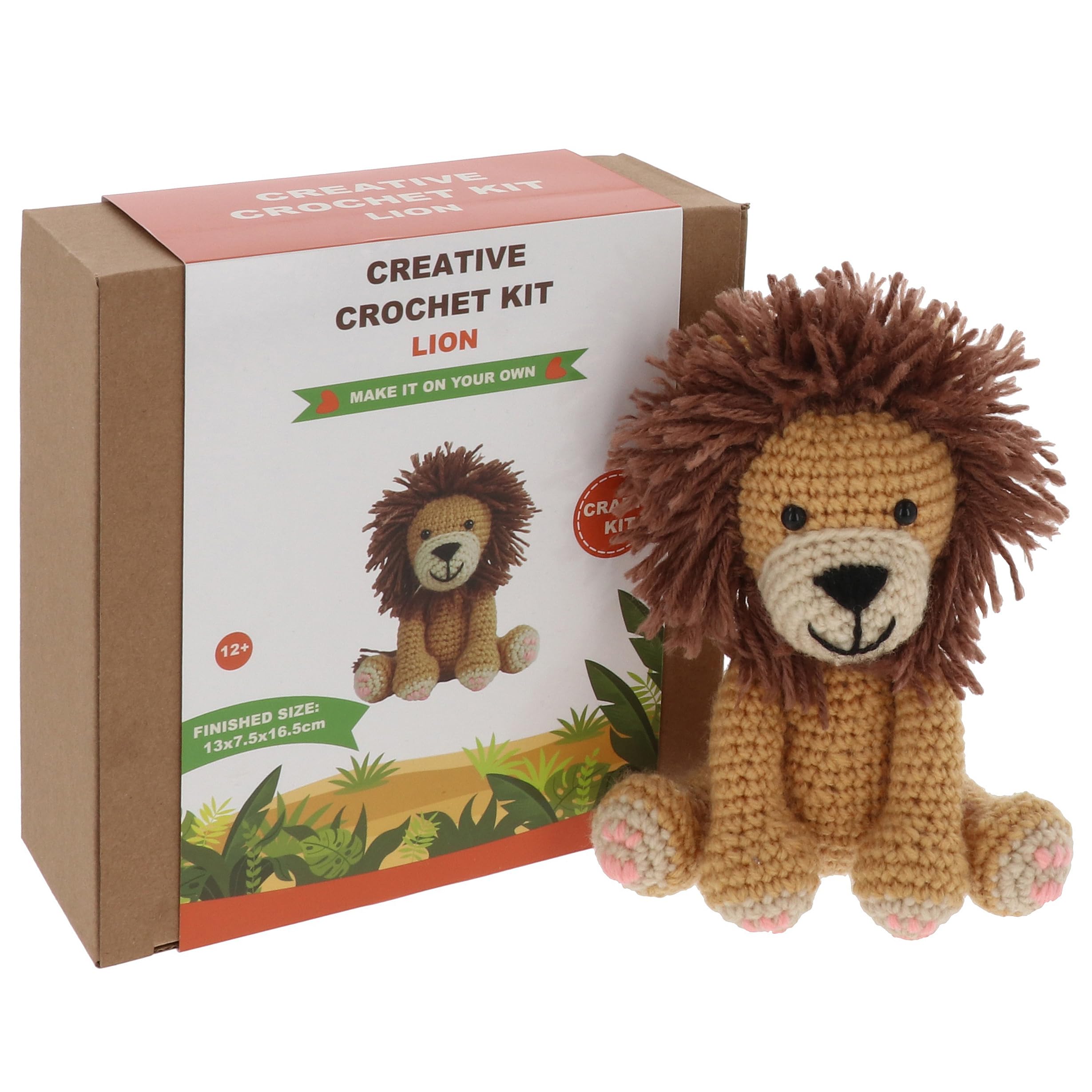 Shudehill Giftware Creative Crochet Kit for Adults – DIY Lion Craft Set, Perfect for Beginners, Includes All Materials & Instructions for a Fun, Easy Crochet Project