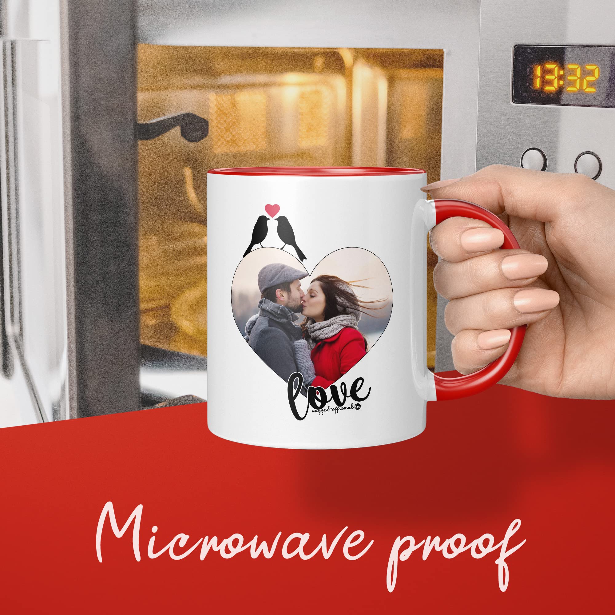 Amina Coffee Mug - Personalized Ceramic Heart Cup With