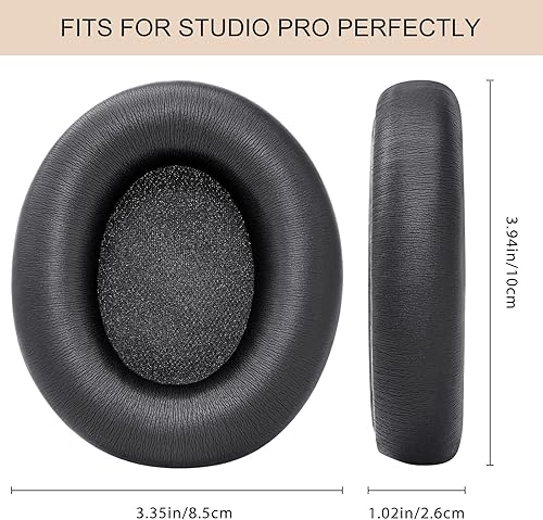 Miniatura 5 de GVOEARS - Almohadillas de repuesto para auriculares inalámbricos Beats Studio Pro para auriculares inalámbricos sobre la oreja, cuero proteico,