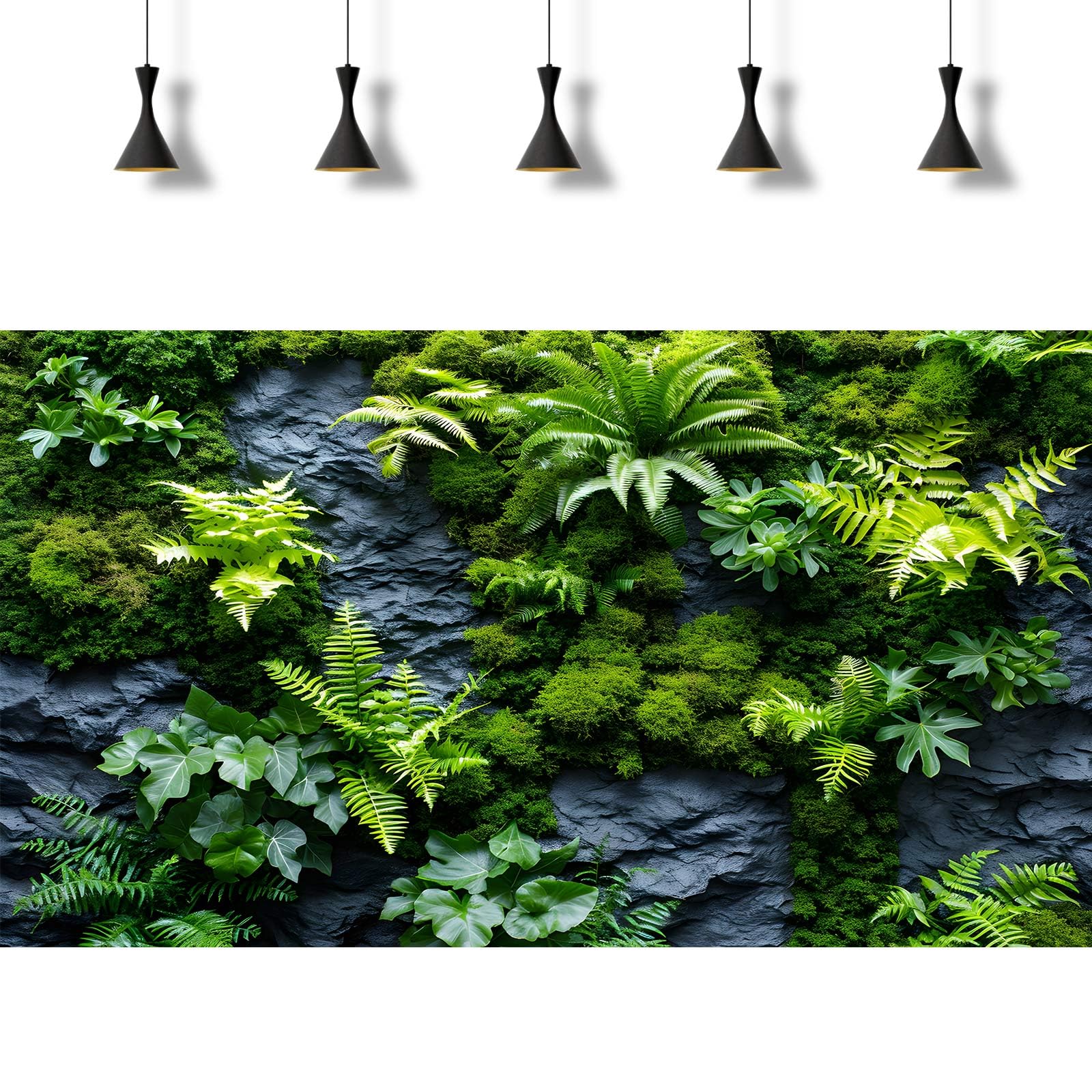 2 Pack Rock Wall Reptile Tank Background Lush Green Tropical Leaves Terrarium Backdrop Nature's Embrace Tropical Green Plants Fish Tank Background Moss Wall Aquarium Wallpaper 30x12in