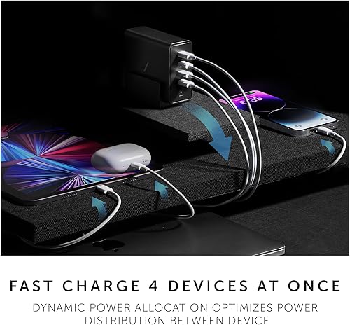 Miniatura 3 de Native Union Fast GaN Charger PD 140W  4-Port Power Delivery 3.1 Desktop Charging Station with Desk Stand  for MacBook Pro, iPads, iPhones, Pixel,