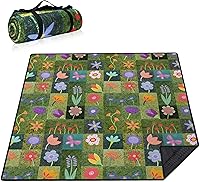Supfitness Extra Large 80x60 Waterproof Picnic Blanket - Sandproof Foldable Beach Mat for Camping Family Outings