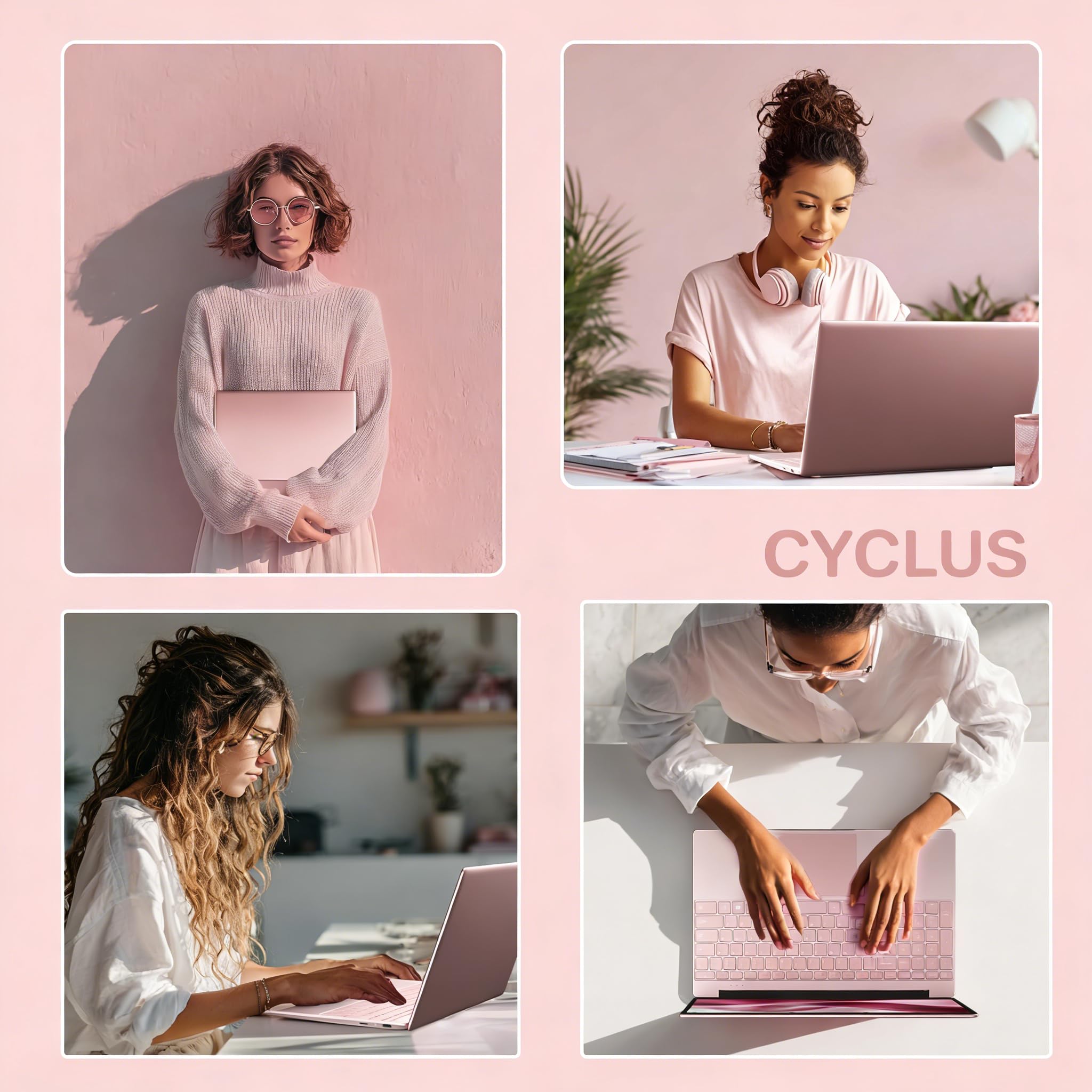 CYCLUS 15.6 Pouces IPS Ordinateur Portable Laptop N95 Processor (4C/4T, Boost 3,4 GHz), XE-LP Graphics, 16GB RAM 512 GB de SSD, Webcam, Comprend Un Cache Clavier AZERTY