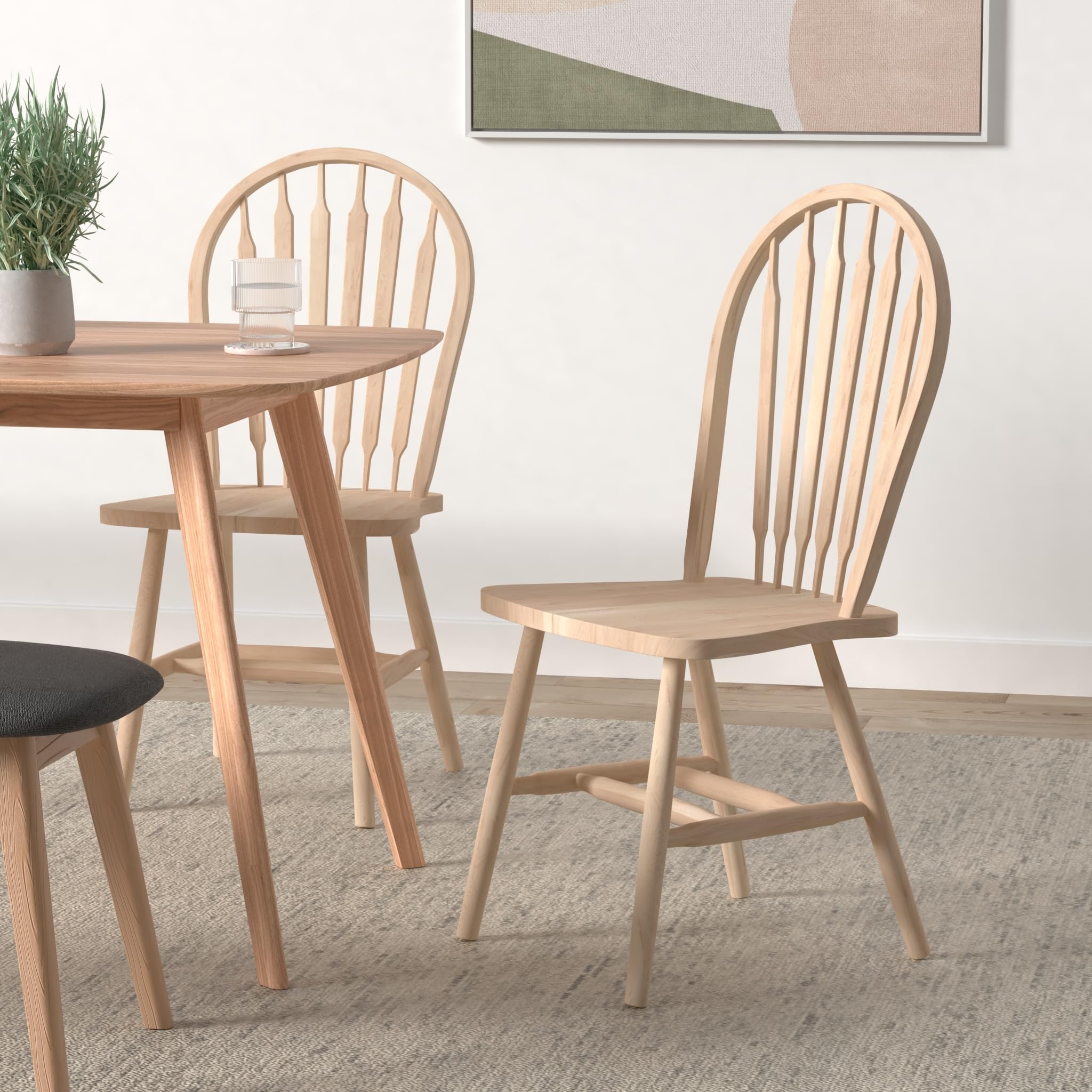 アンティークチェア 無垢 椅子 stick back chair-oak