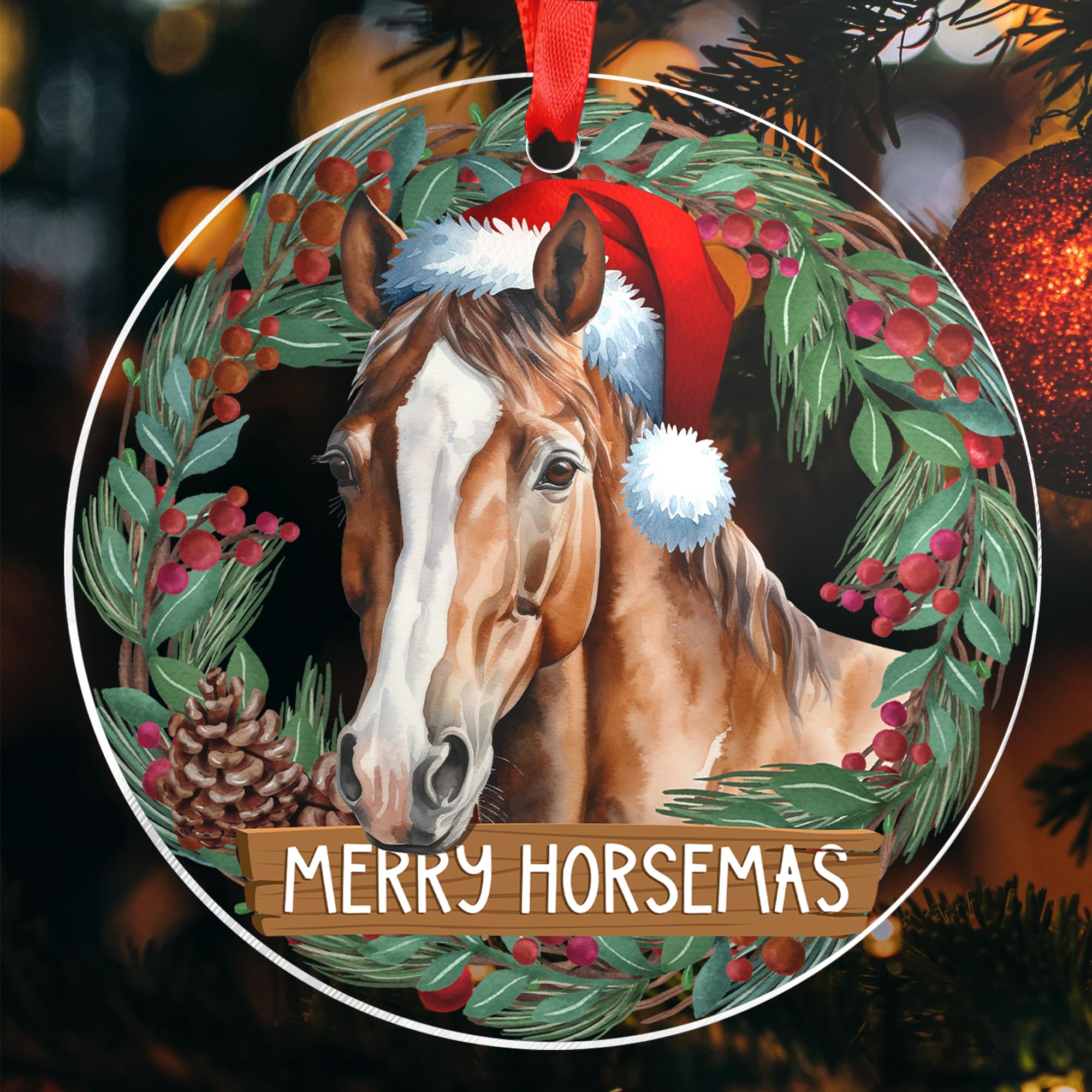 Horse Ornaments for Christmas Tree - Horse Gifts for Women Men - Horse Ornament 2026 Gifts for Animal Lovers, Farm Animal Christmas Decoration