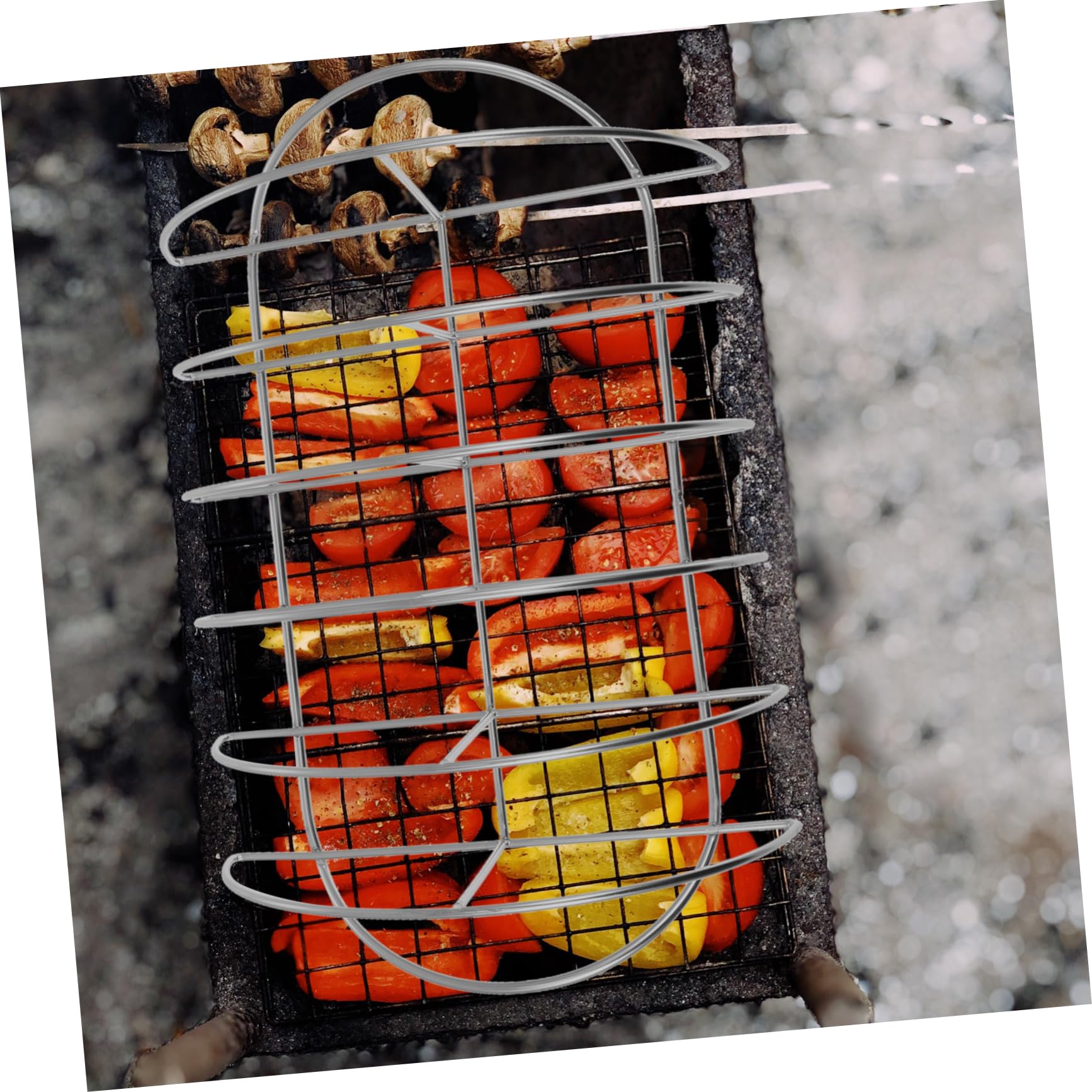 Toddmomy Griglia Barbecue 1 Pezzo in Acciaio Inox, Supporto Costine | Argento, Portatile, Assorbimento Rapido del Calore, per Picnic e Barbecue Domestico