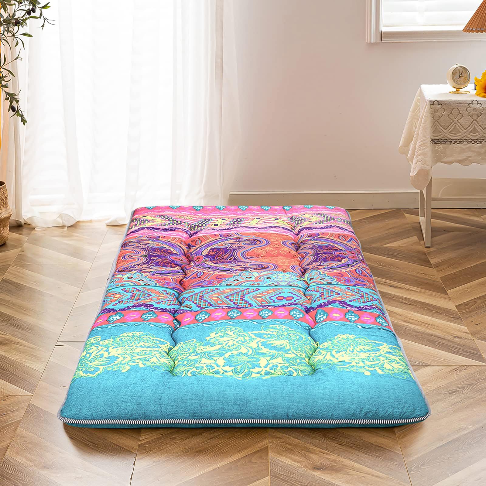 MAXYOYO Japanese Floor Mattress 4" Thick Small Size Foldable Futon Mattress