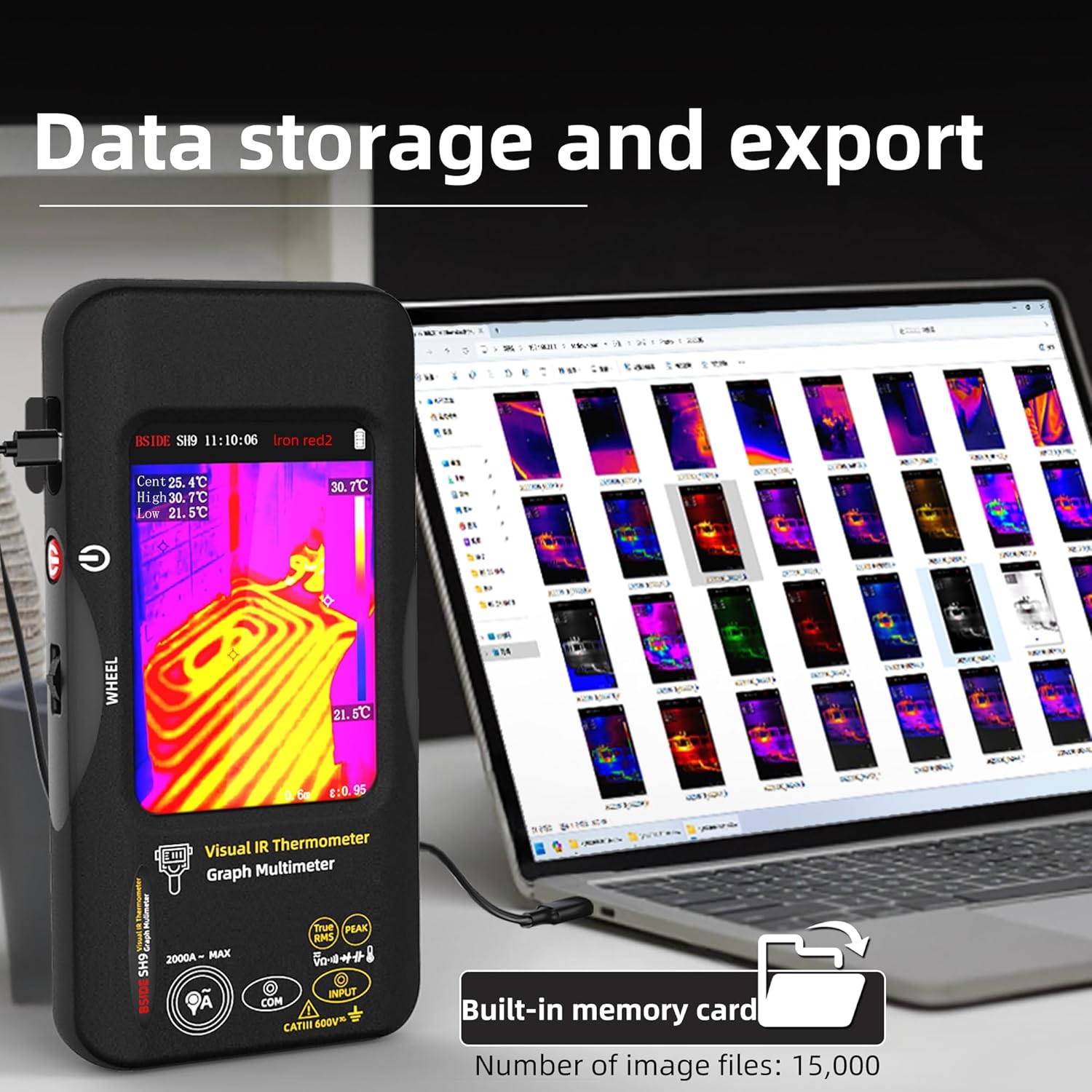 BSIDE SH9 data storage and export