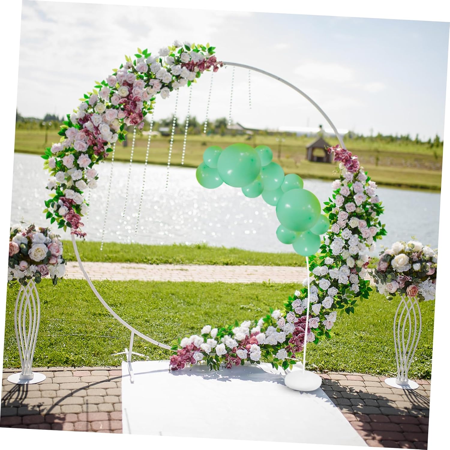 Luxshiny Balloon Arch Stand Base Love Balloon Column Frame Party Table Centerpieces Easy to Use Rack