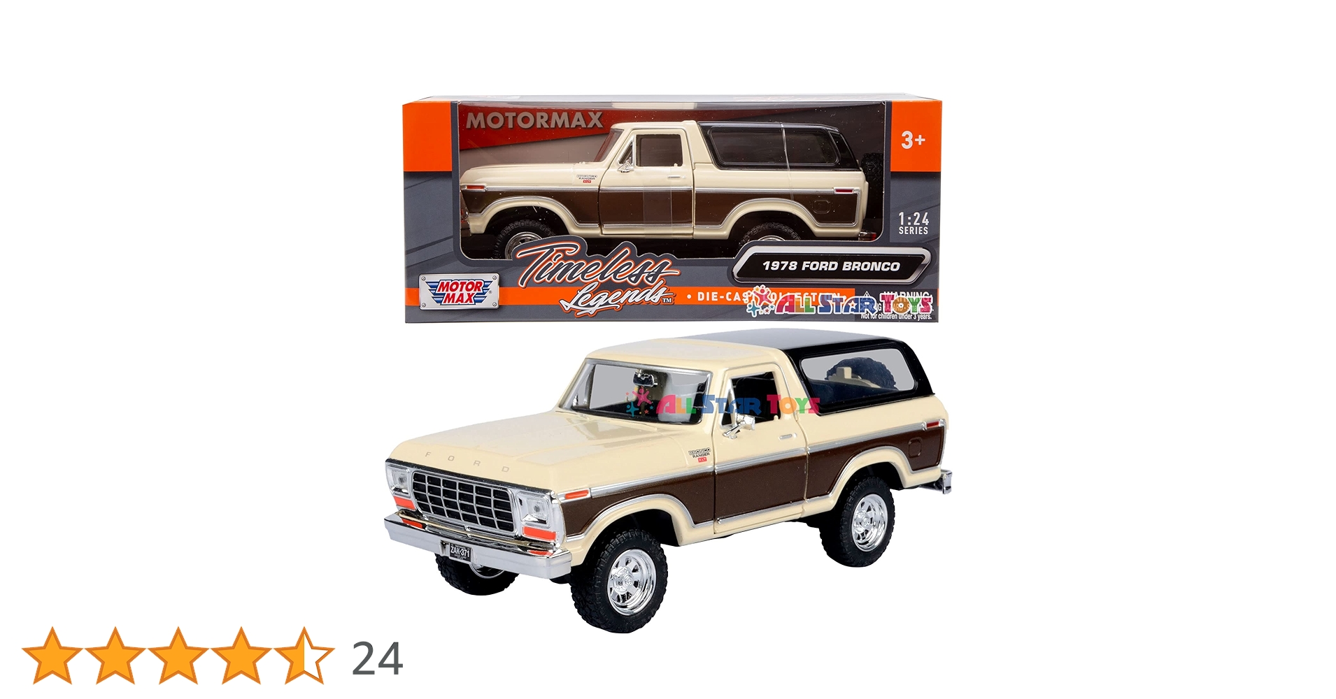 Amazon | 1978 Bronco 1:24 ダイキャストモデルカー SUV モーター