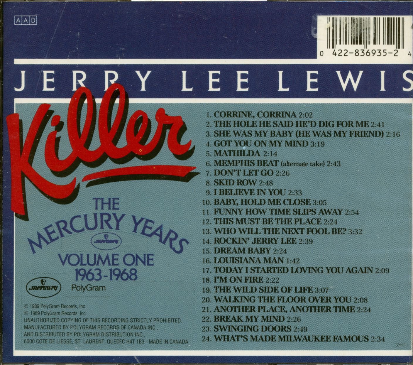 Lewis Jerry Lee-Killer Vol. I