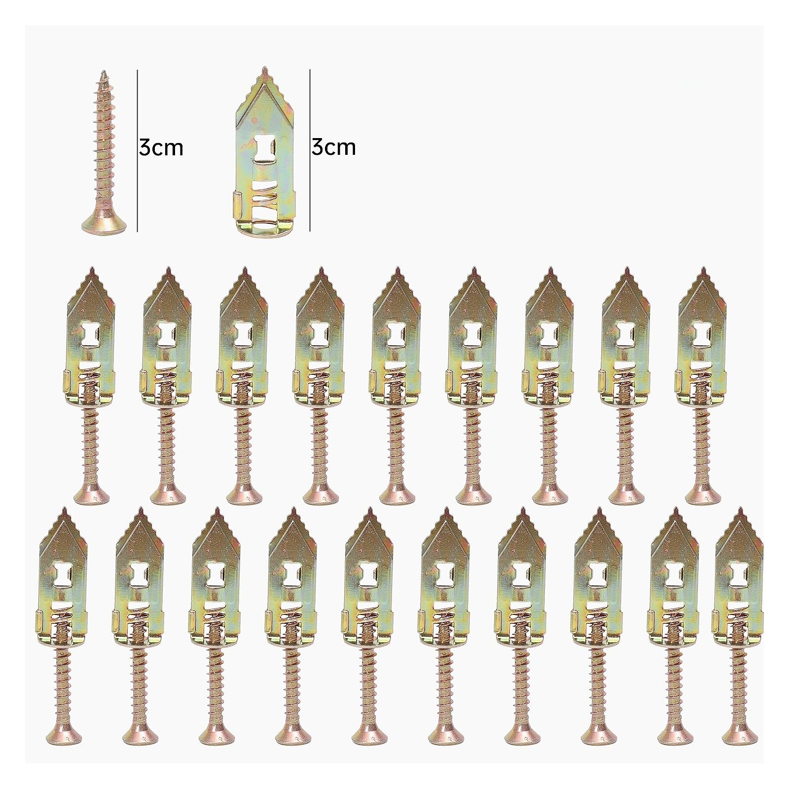 Selbstschneidende Schrauben Trockenbau Anker Kit Gipskarton Dübel Expansion Nagel Bohren Verschluss Repariert Befestigung(30set)