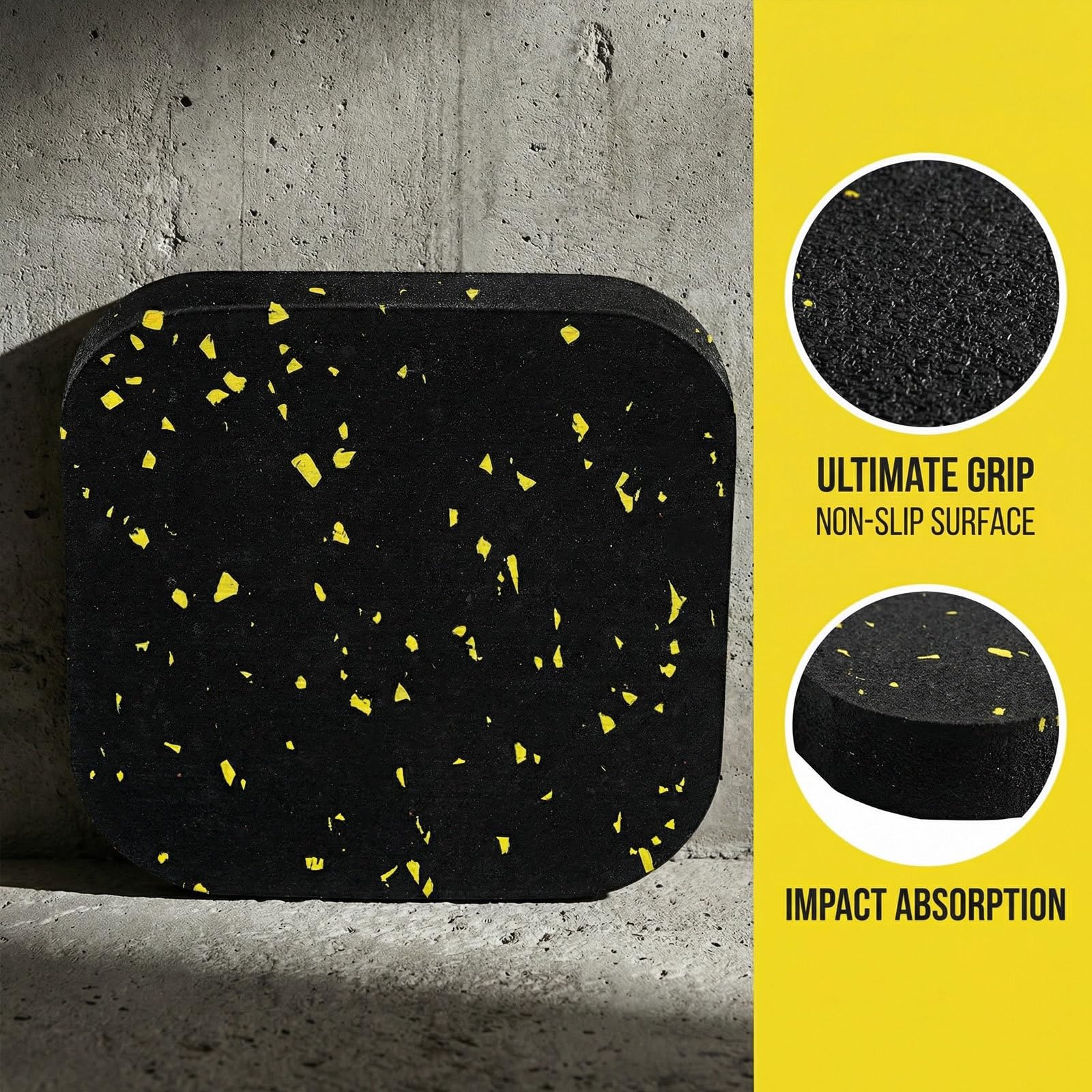 Tappetino da Passeggio da 8 Pezzi con Gomma ad Alta densità per Proteggere i Pavimenti - Tappetino per Tapis antirumore, Cuscinetti in Gomma ammortizzanti per la casa 4" x 4" x