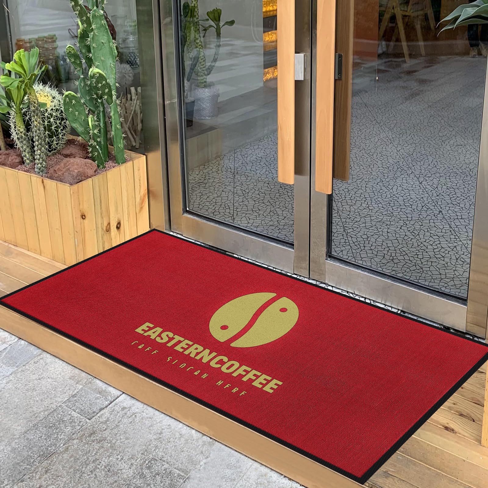 ALLEVI Custom Mats for Front Door Personalized Commercial Rugs for Business Area Church Museum Nursing Home Clubs Garden 3.3' x 2'