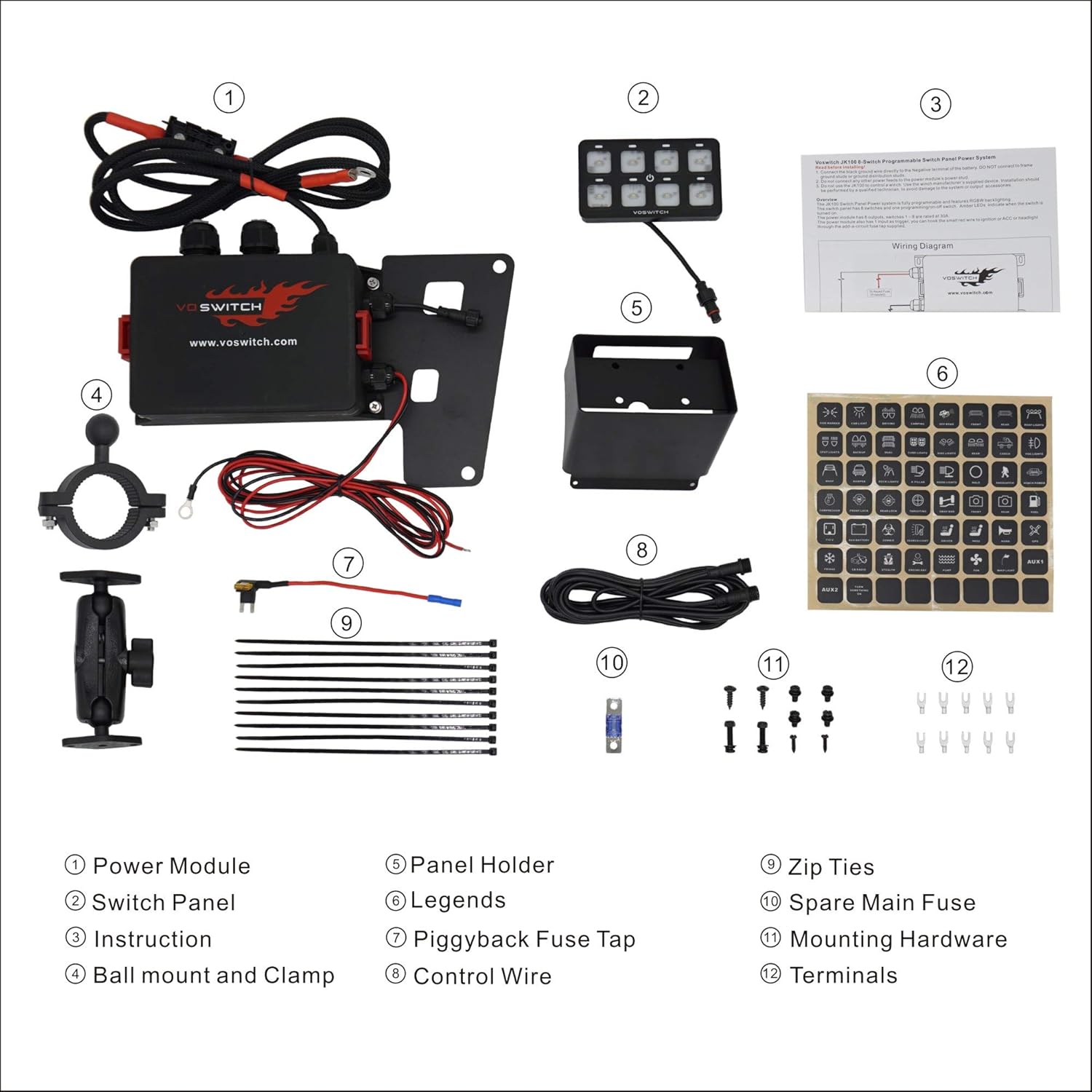 Voswitch JK100 Package Contents