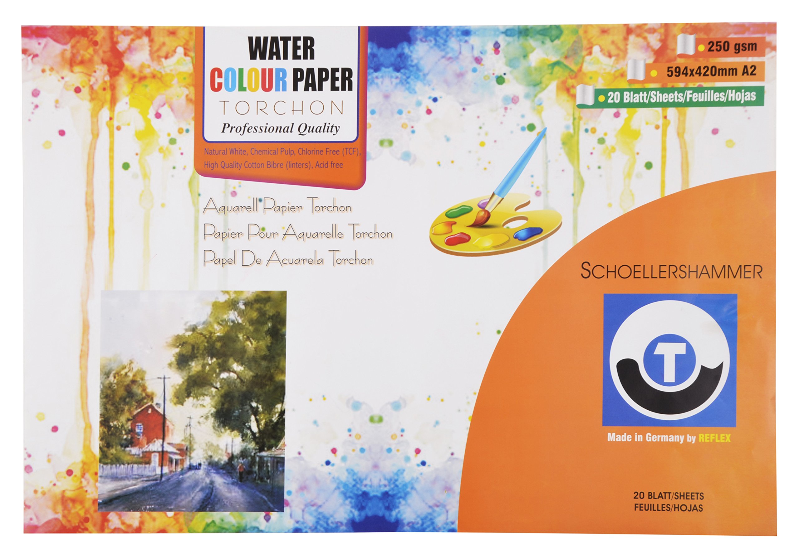 Schoellershammer Water Colour Paper TORCHON A2 250 Gsm, 420 x 594 mm (1x20/pad) (B01MQL1LN6) Amazon Price History, Amazon Price Tracker