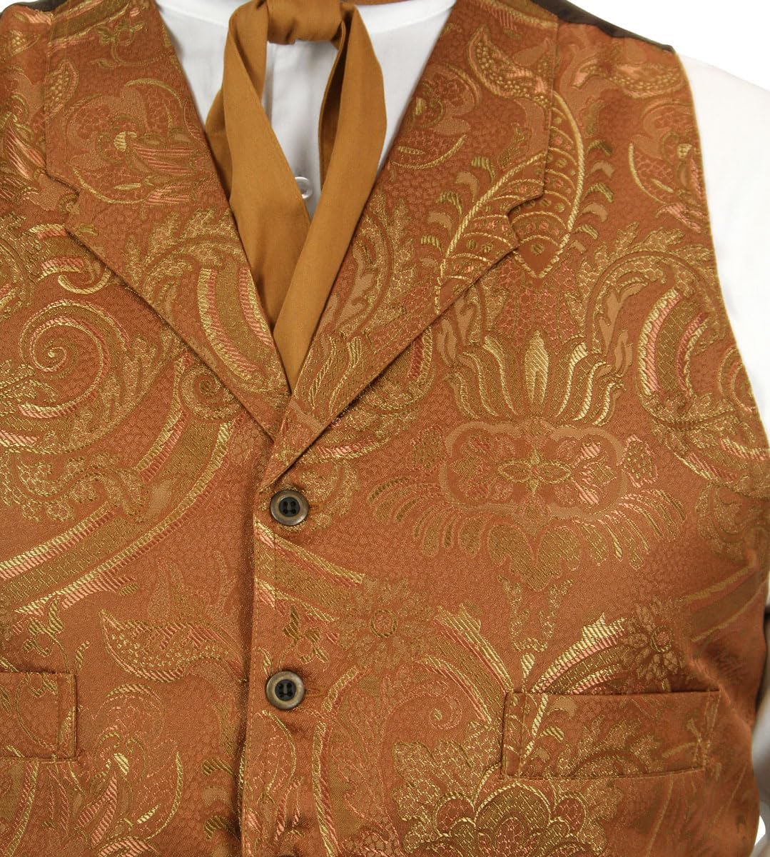 Historical Emporium Men's Tapestry Formal Suit Vest, Regency Victorian Edwardian Tuxedo Dress Versailles Waistcoat