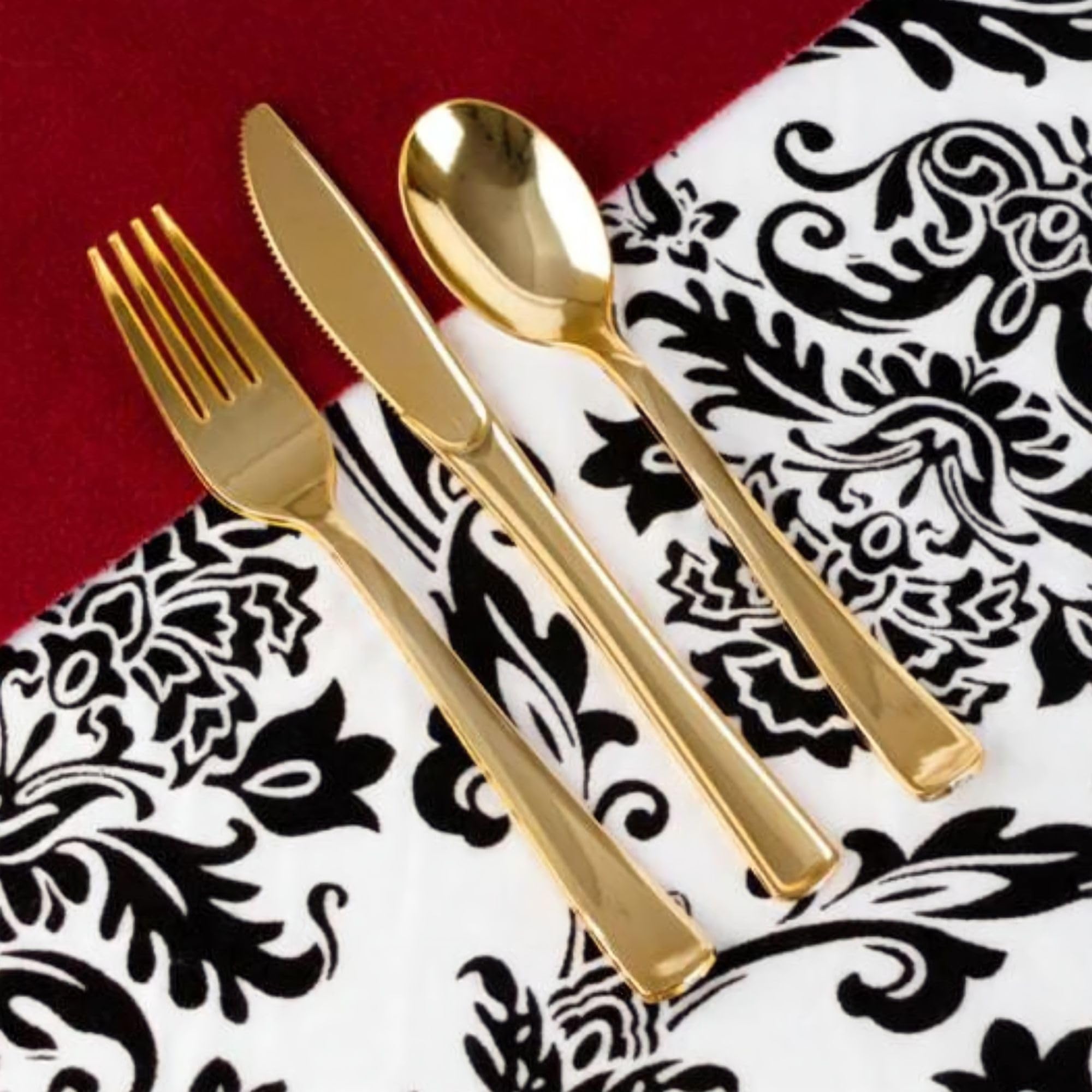 Kingzak Plastic Fork Bag | Polished Gold | Pack of 96 Cutlery, 96 Count — Amazon image 4