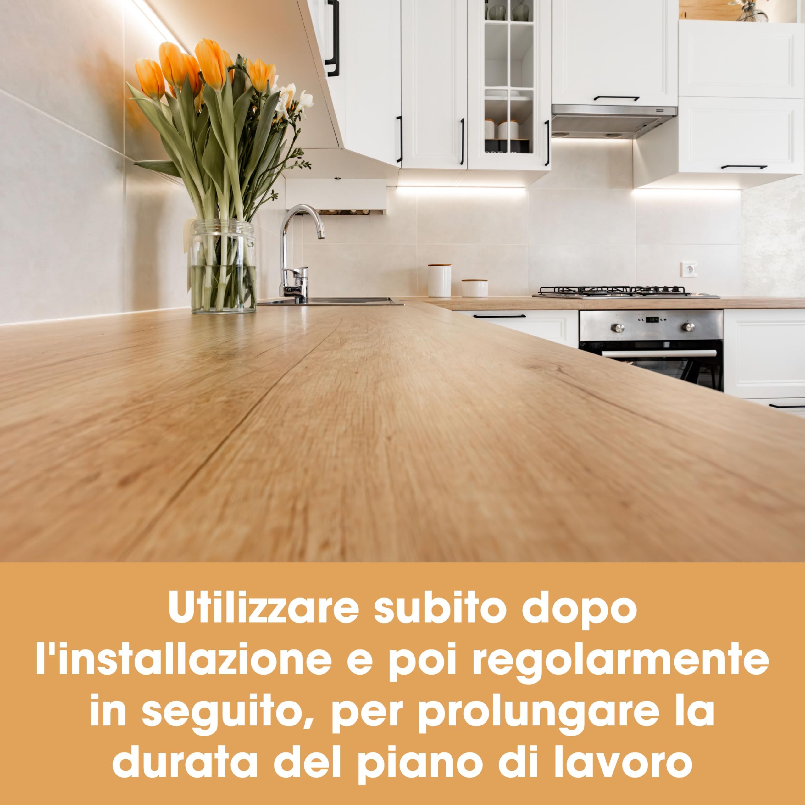 Furniture Clinic - Kit per la cura del legno, pulizia, ripristino e protezione per piani cucina e superfici in legno