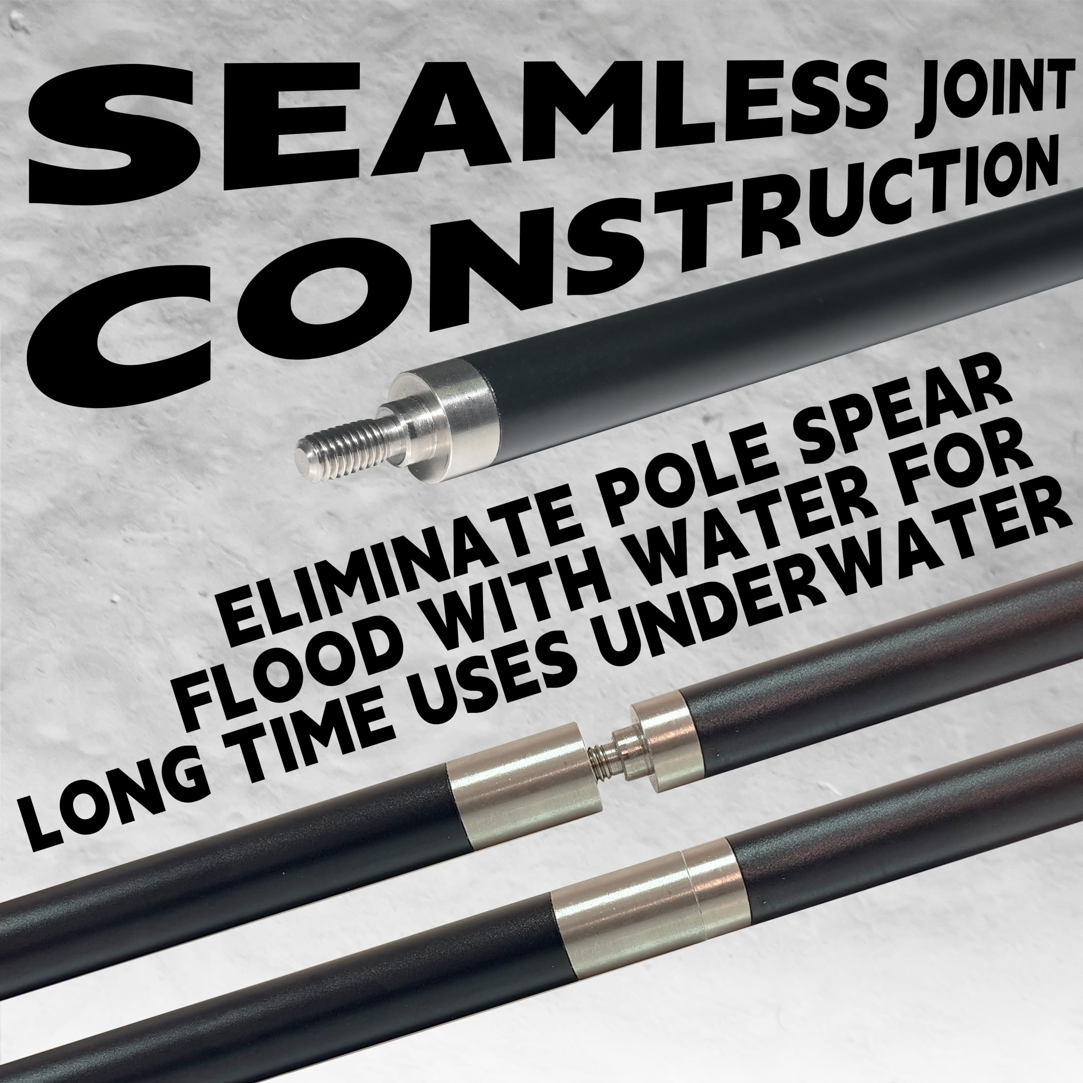 Hawaiian Sling Fishing Spear 7ft Travel Aluminum Pole Spear 3 Prong Sling Spear Fishing Equipment Snorkeling Scuba Diving Gear Polespears Harpoon for Fishing Kayak, Spearfishing, Freediving