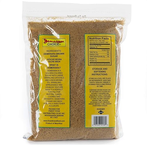 Miniatura 4 de Demerara - Azúcar moreno de 28 onzas 175 libras hecho de caña de azúcar pura azúcar morena cruda producto de Mauricio