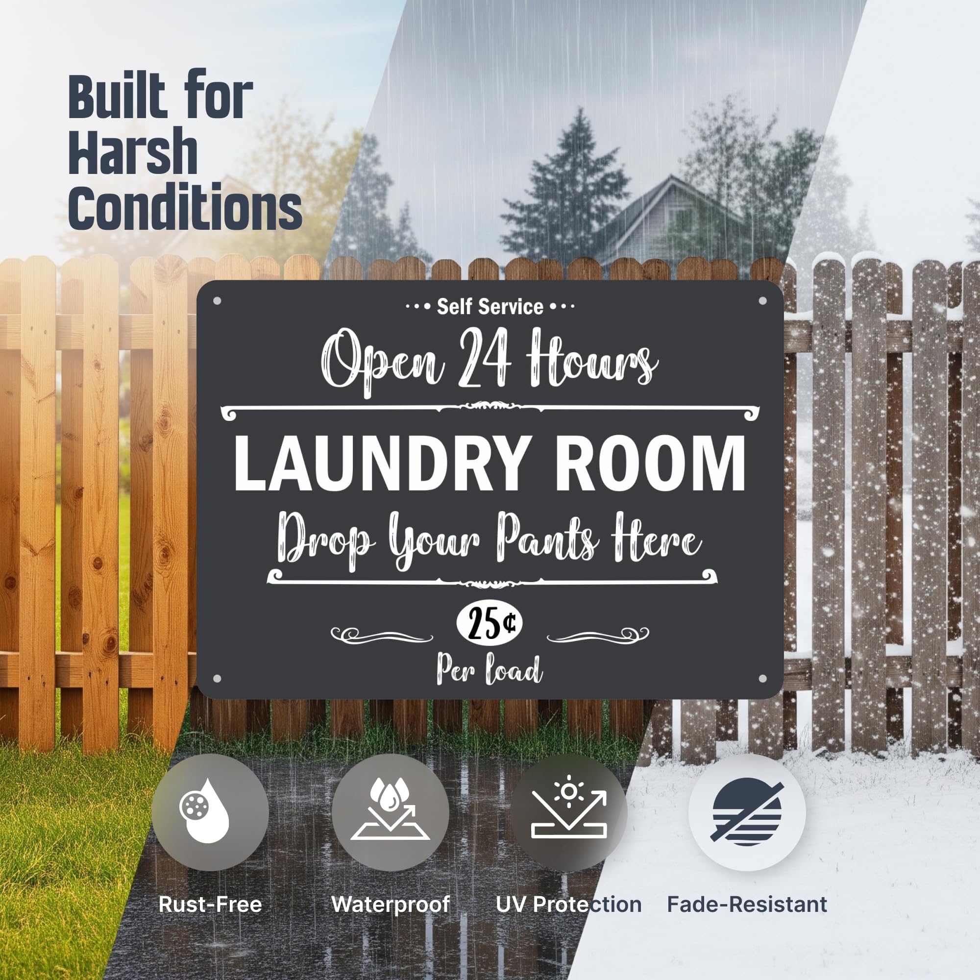 Amazon.com: SmartSign Laundry Room Drop Your Pants Here Sign