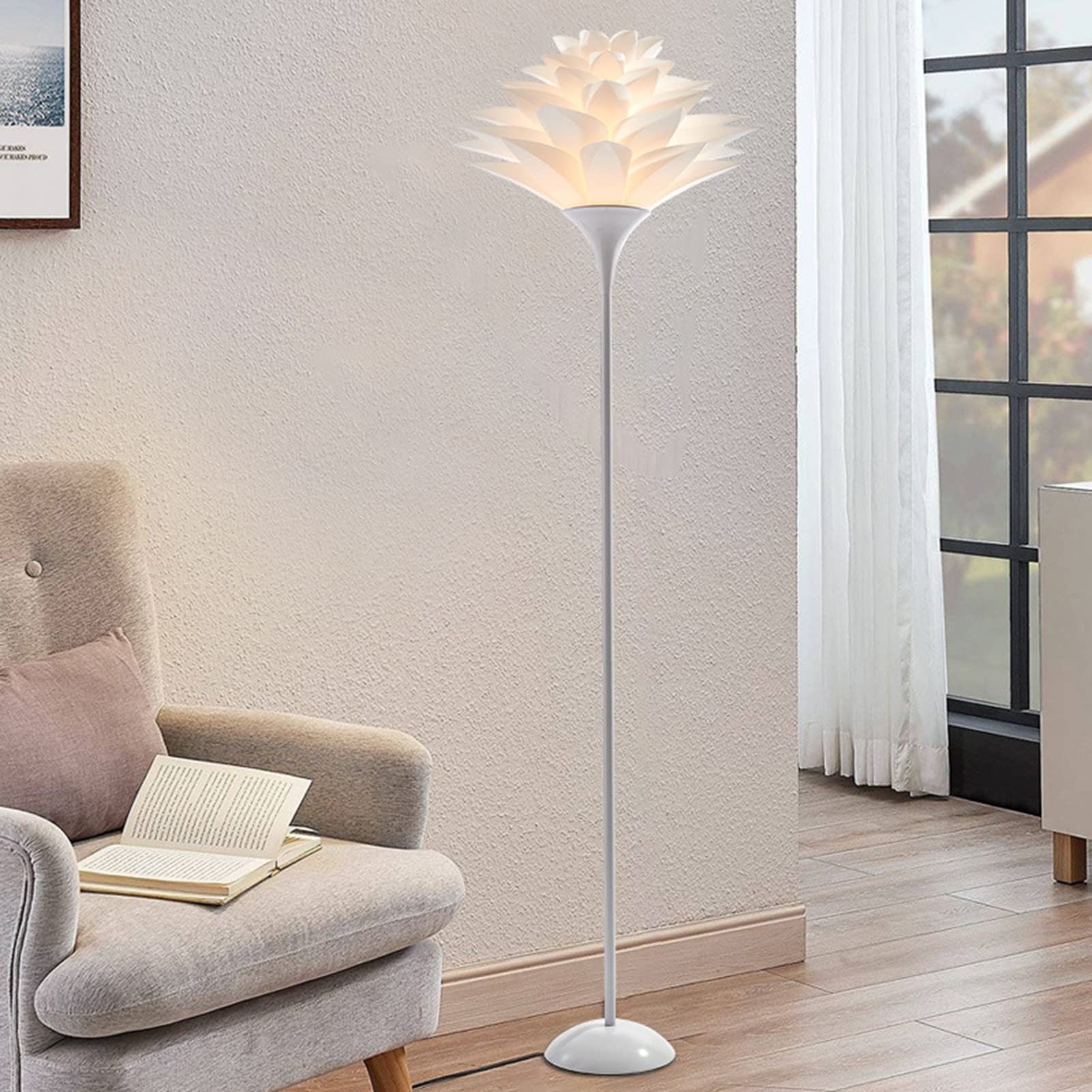 Lampadaire salon e27 illuminez vos angles sombres en forme de fleur - 7