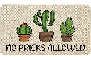 Mloabuc Summer Cactus Doormat: No Pricks Allowed